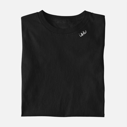 Embroidered Collar Organic Cotton T-shirt "Isä" (FIN)