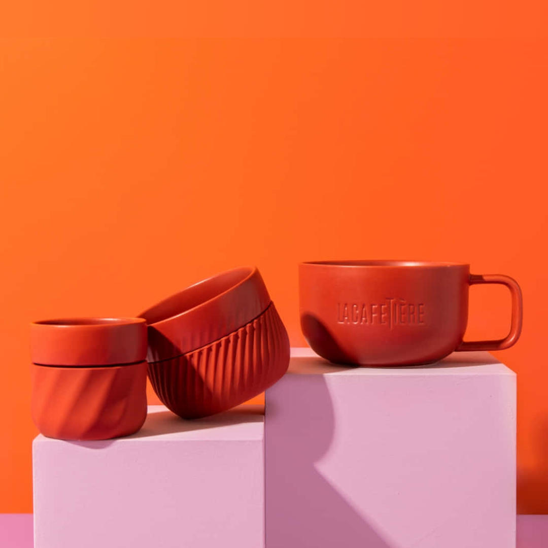 La Cafetière Red Coffee Mukit, 3 kpl - Lahjaksi.net